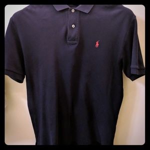 Ralph Lauren Black Polo w/ Red Horse